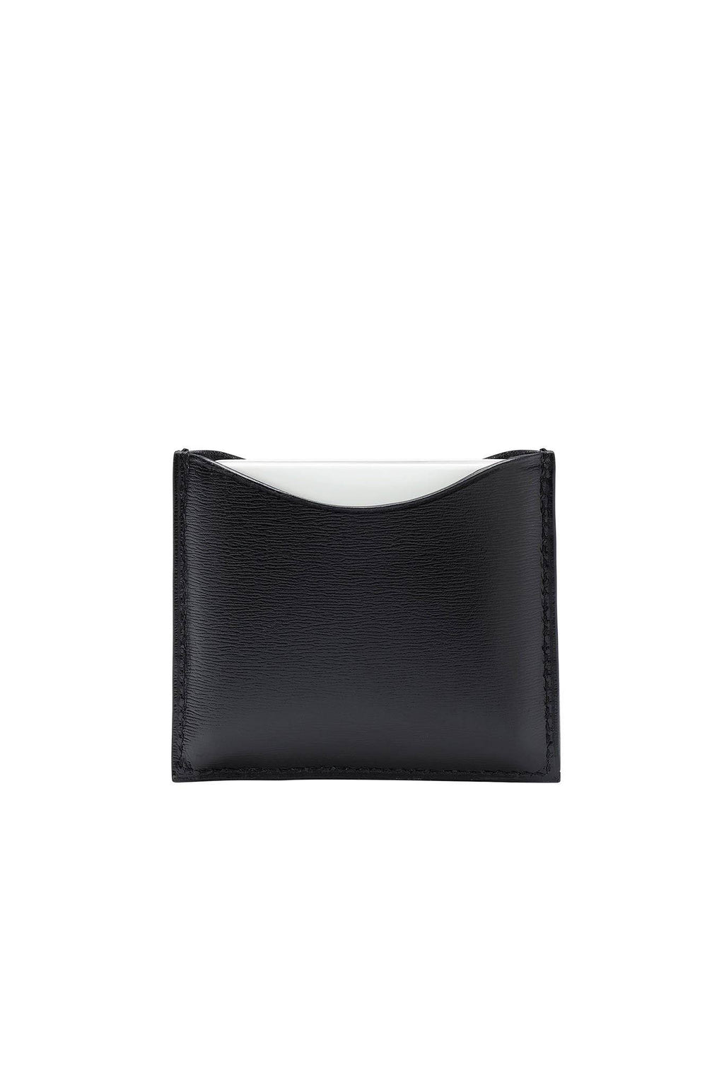 Black Refillable Leather Compact Case D77347
