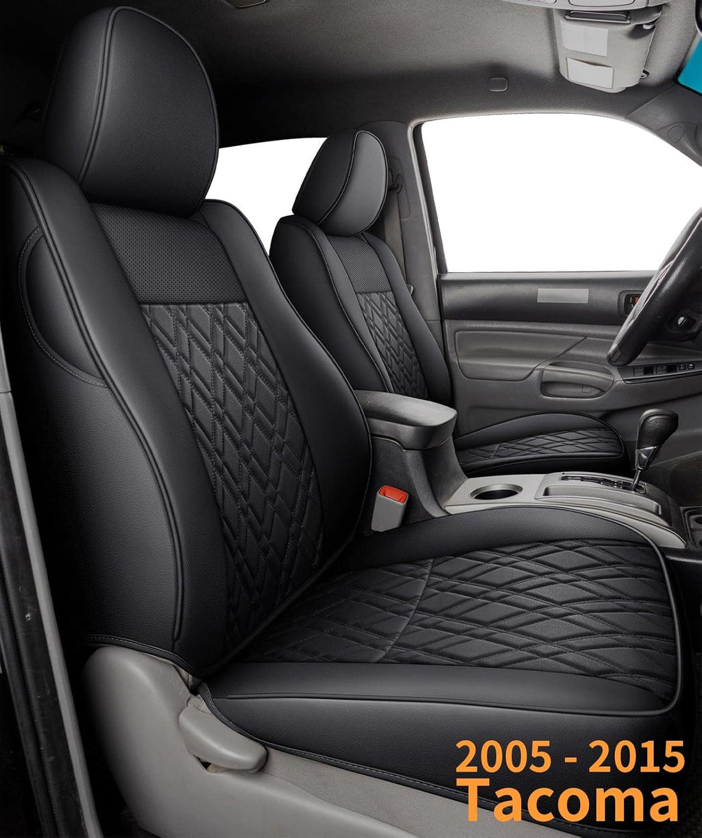 Tacoma Seat Covers Water Proof Faux Leather Full Set Black G9530