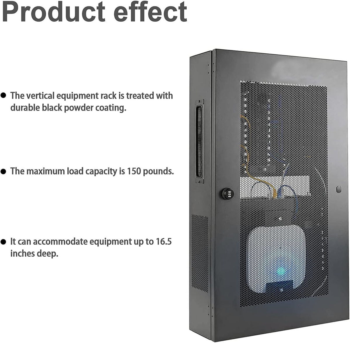 3U 19-inch Vertical Wall-Mounted Rack P3141