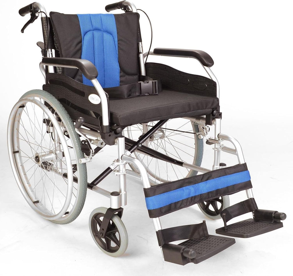 Lightweight Aluminium Folding Self Propel Wheelchair With 20-Inch Extra Wide Seat O4051