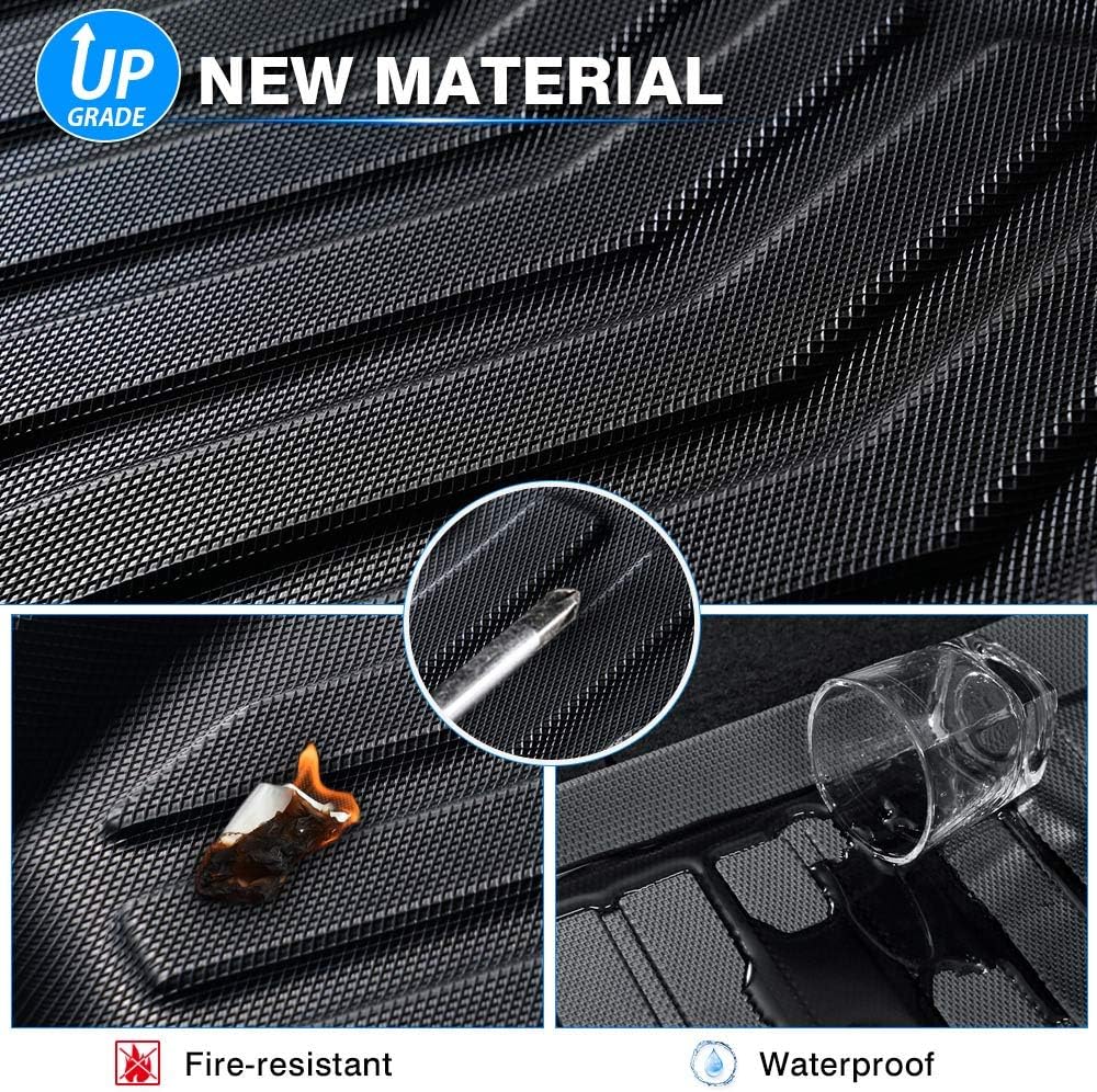 Custom Fit All Weather Floor Mats 1st & 2nd Row Black Non-Slip R2823