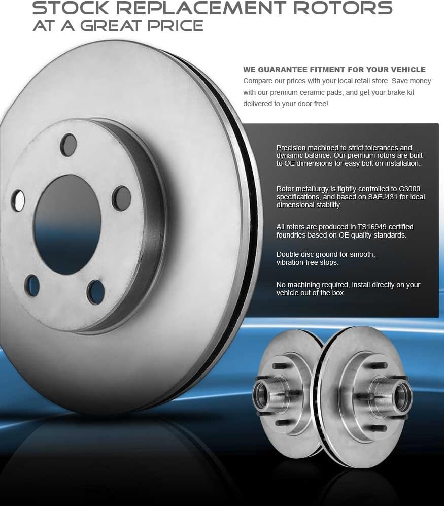 329 mm 6 Lug Brake Disc Rotors + Metallic Brake Pads M70119