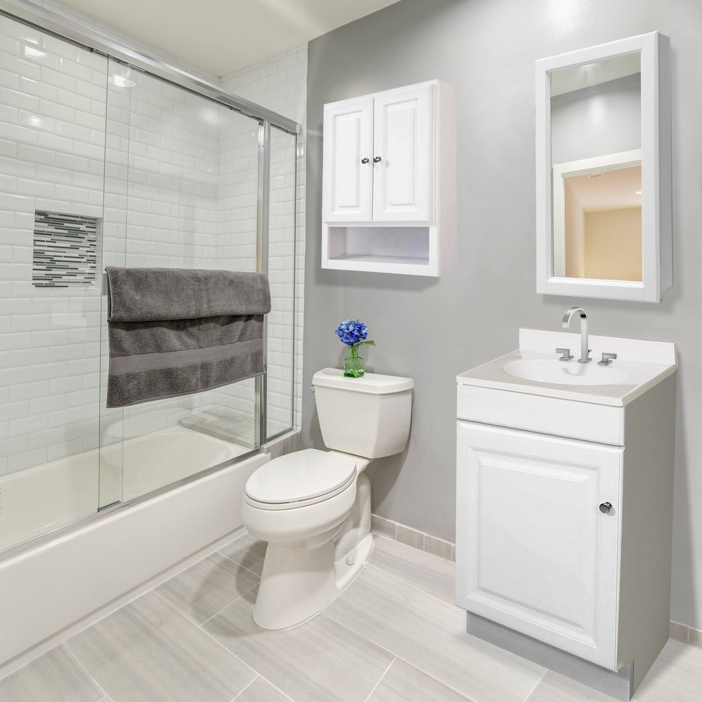 2-Door 21 in. Bathroom Wall Cabinet in White M9935