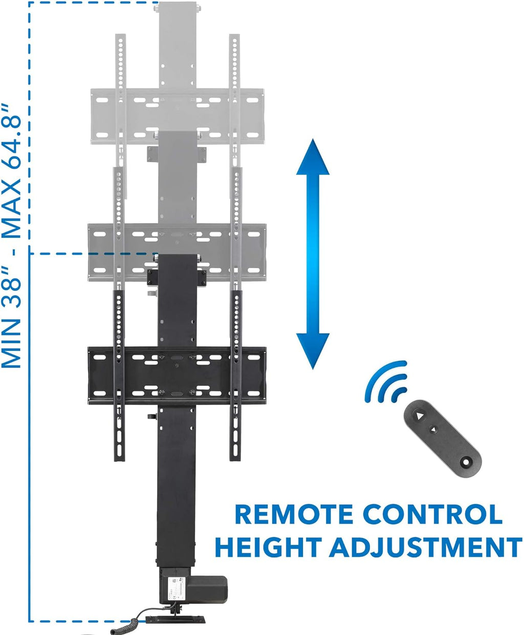 Motorized Height Adjustable TV Lift with Remote Control for 32 to 48 Screens Y7947