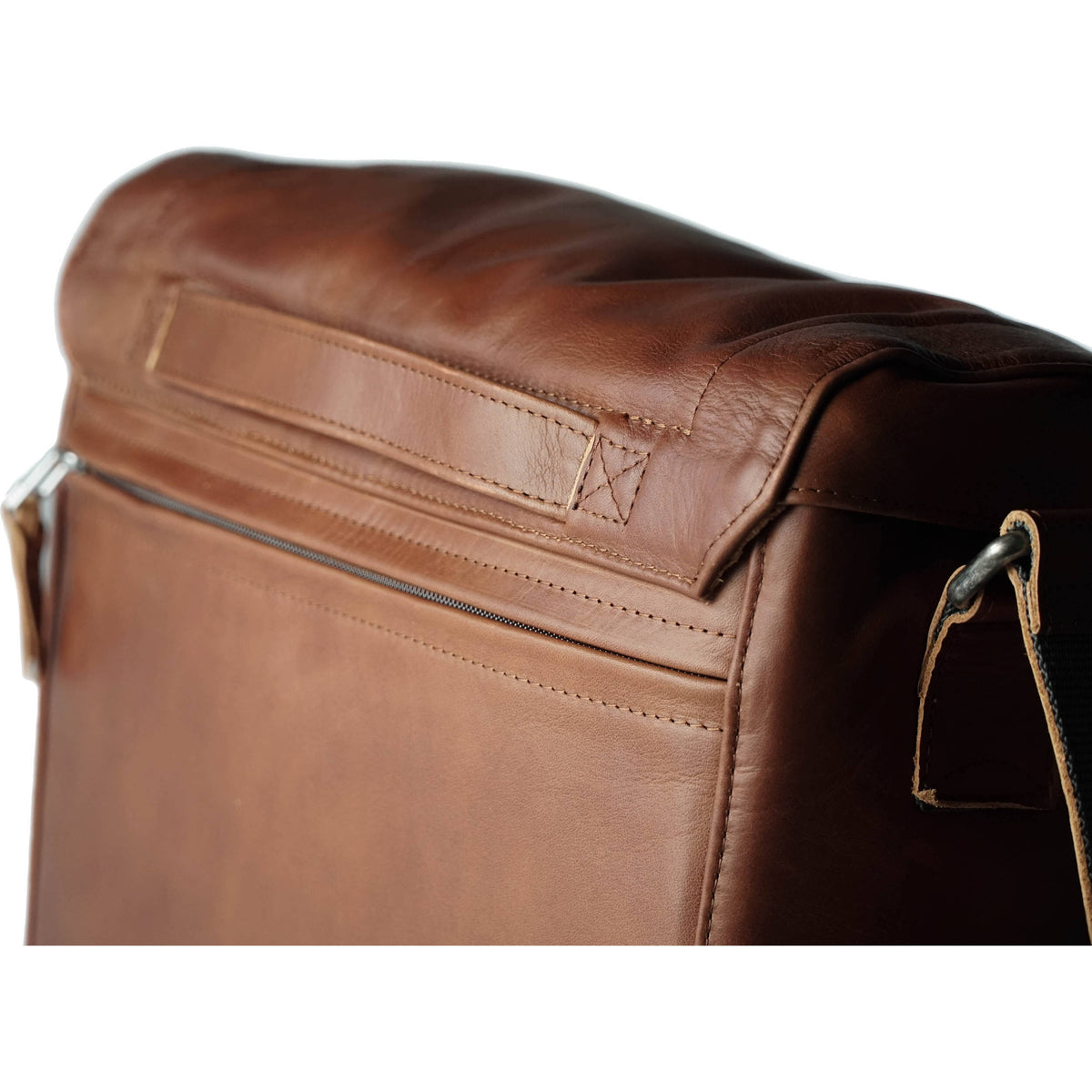 Medium Light Brown Leather Camera Bag B1859
