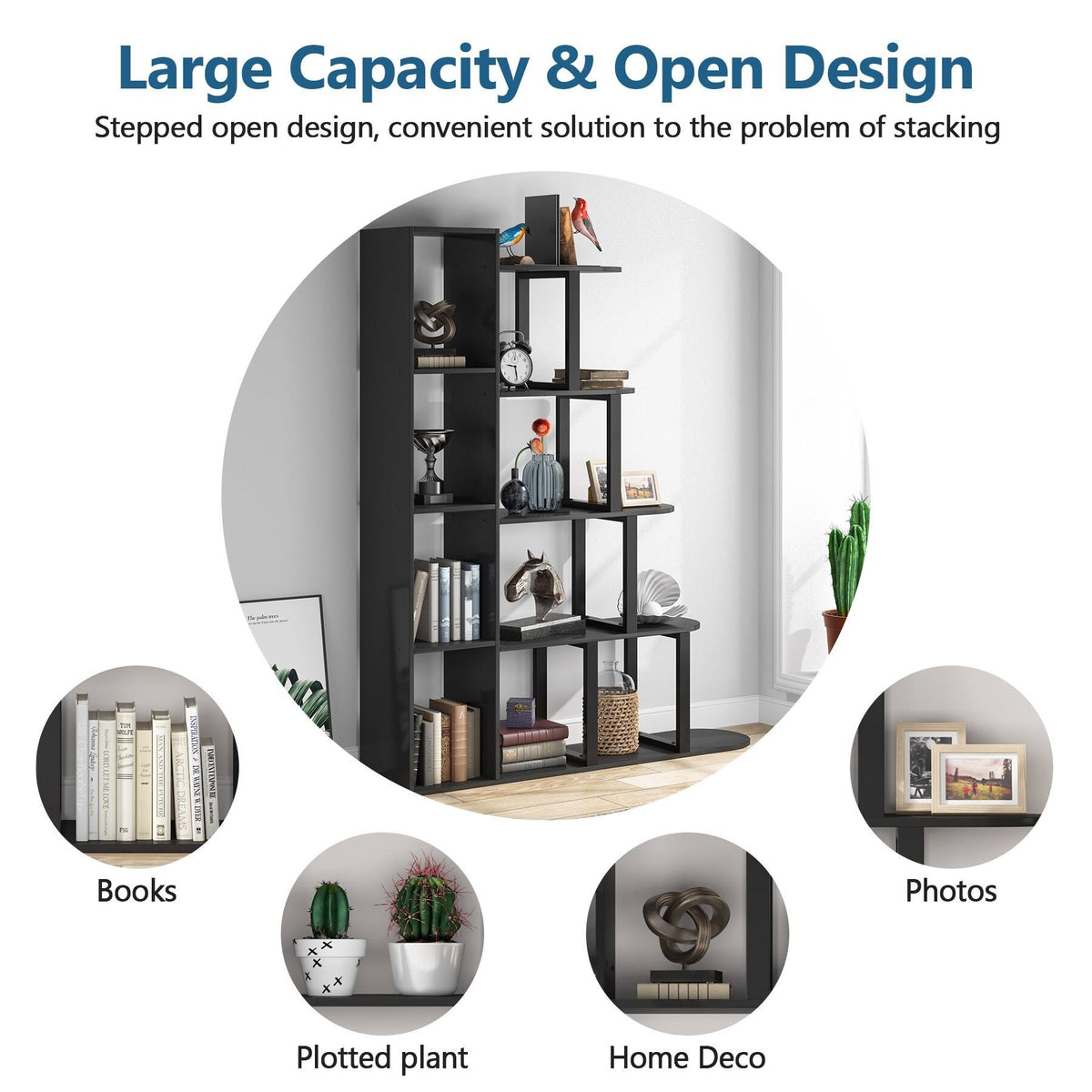 Brown 14 Shelf Bookcase A155979