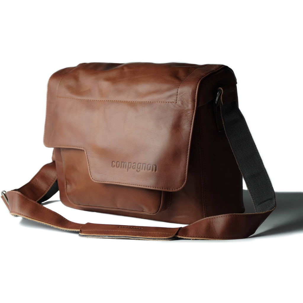 Medium Light Brown Leather Camera Bag B1859