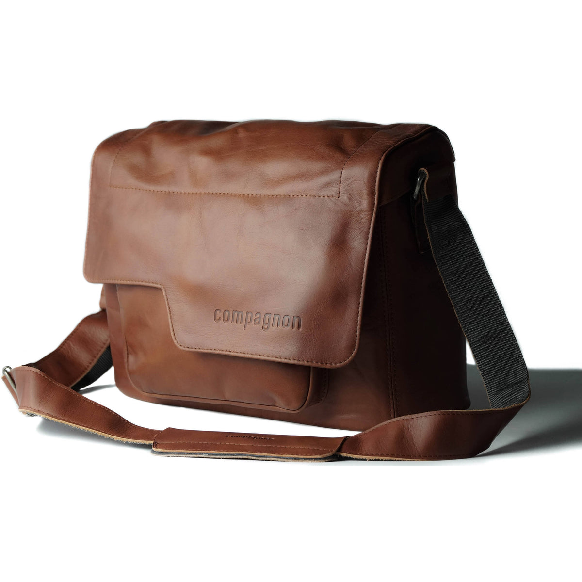 Medium Light Brown Leather Camera Bag B1859
