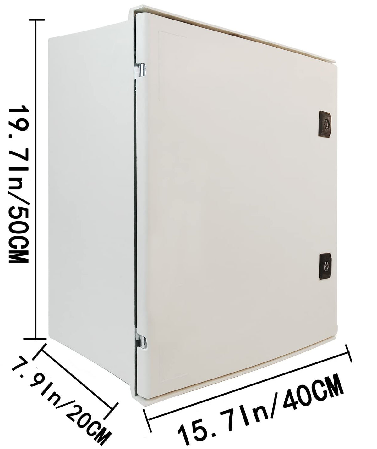 Fiberglass IP65 Weatherproof Electrical Enclosure Box with Hinges & Quarter-Turn Latches M83274