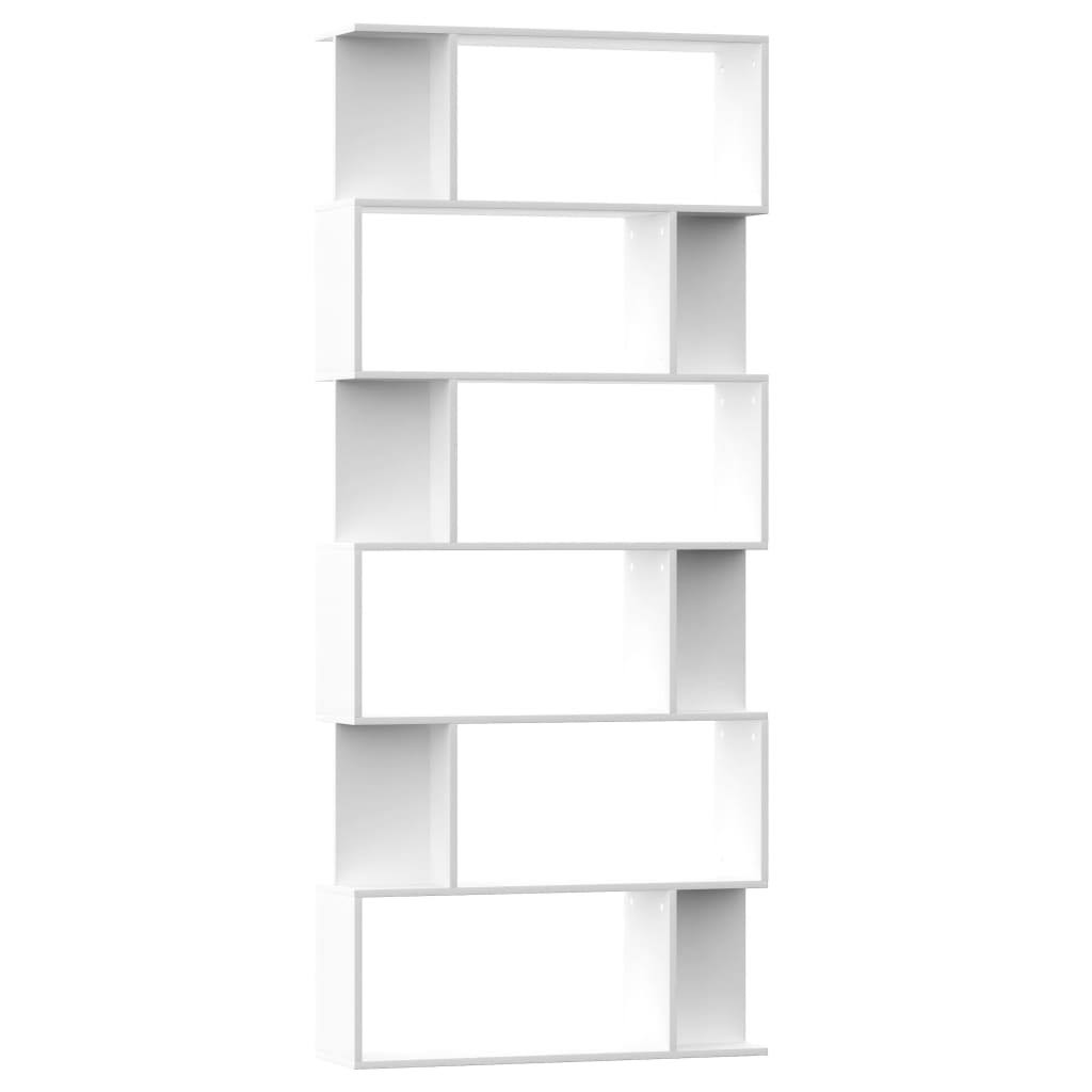 White and Sonoma Oak Chipboard Book Cabinet Room Divider Q6770
