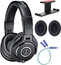 Studio Monitor Headphones with Headphone Hook, Y Splitter Cable, and 2-Pack of Replacement Earpads N17091