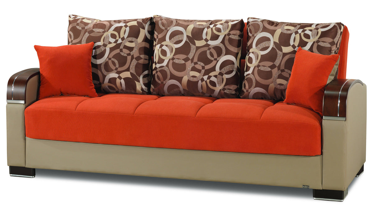 Orange Chenille Sofa Bed G990973
