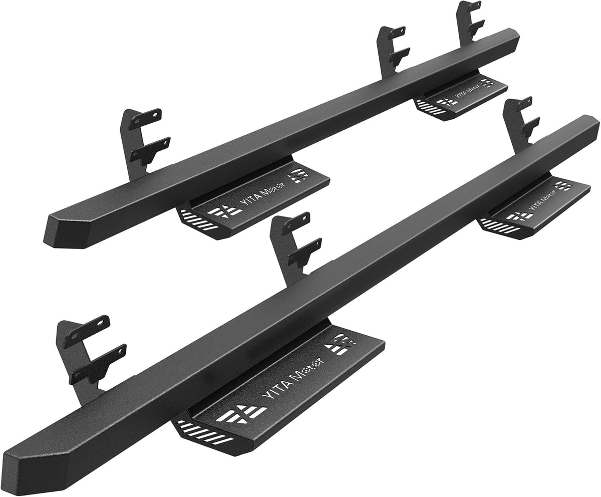 6 inch Black Textured Aluminum Running Boards J1738
