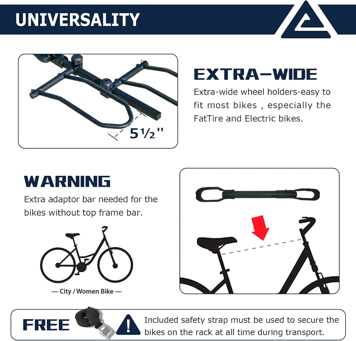 2-Bike Hitch Mount Bike Rack N4845