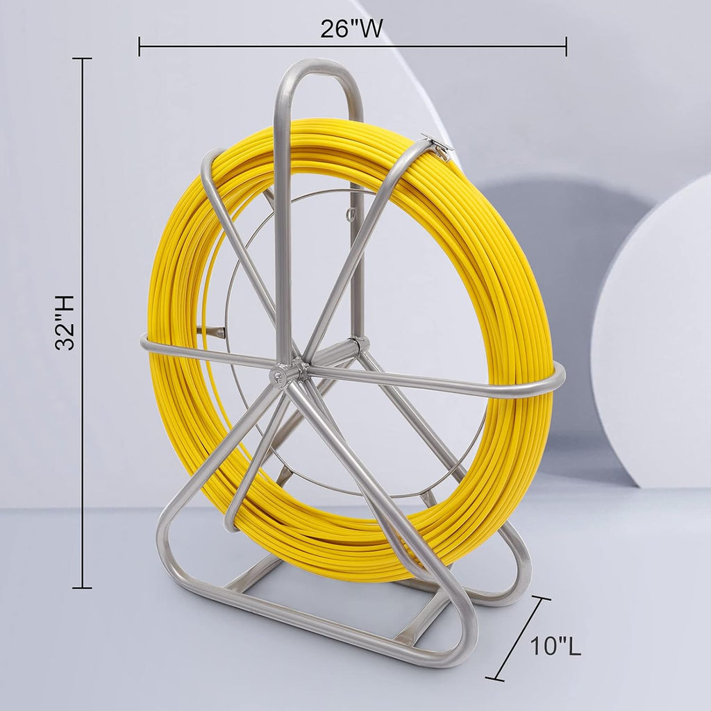 425FT Fiberglass Fish Tape with Wheel Stand I9205