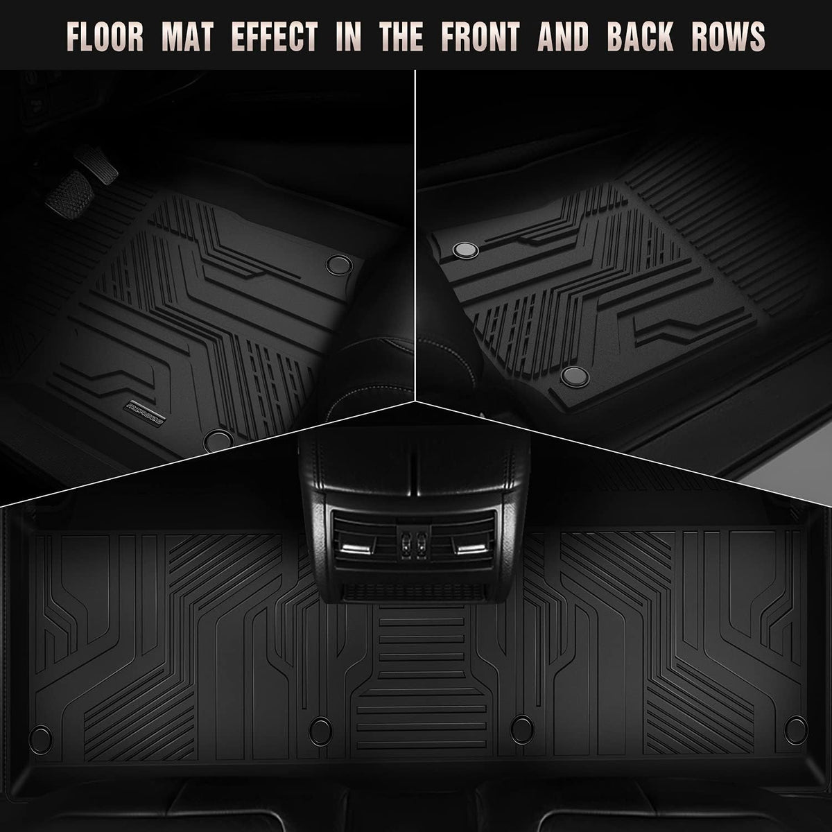 All Weather Front & Rear Row Car Floor Mats M8065