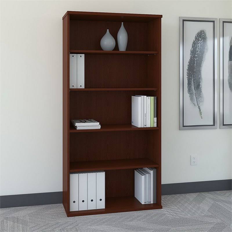 36x22 5-Shelf Mahogany Bookcase I92713