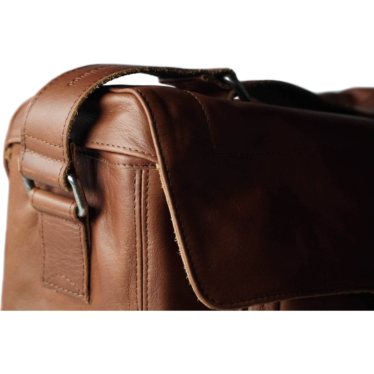 Medium Light Brown Leather Camera Bag B1859