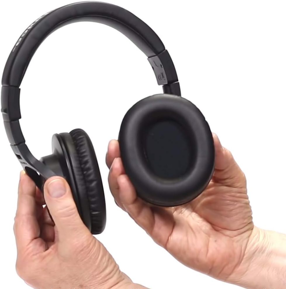 Studio Monitor Headphones with Headphone Hook, Y Splitter Cable, and 2-Pack of Replacement Earpads N17091