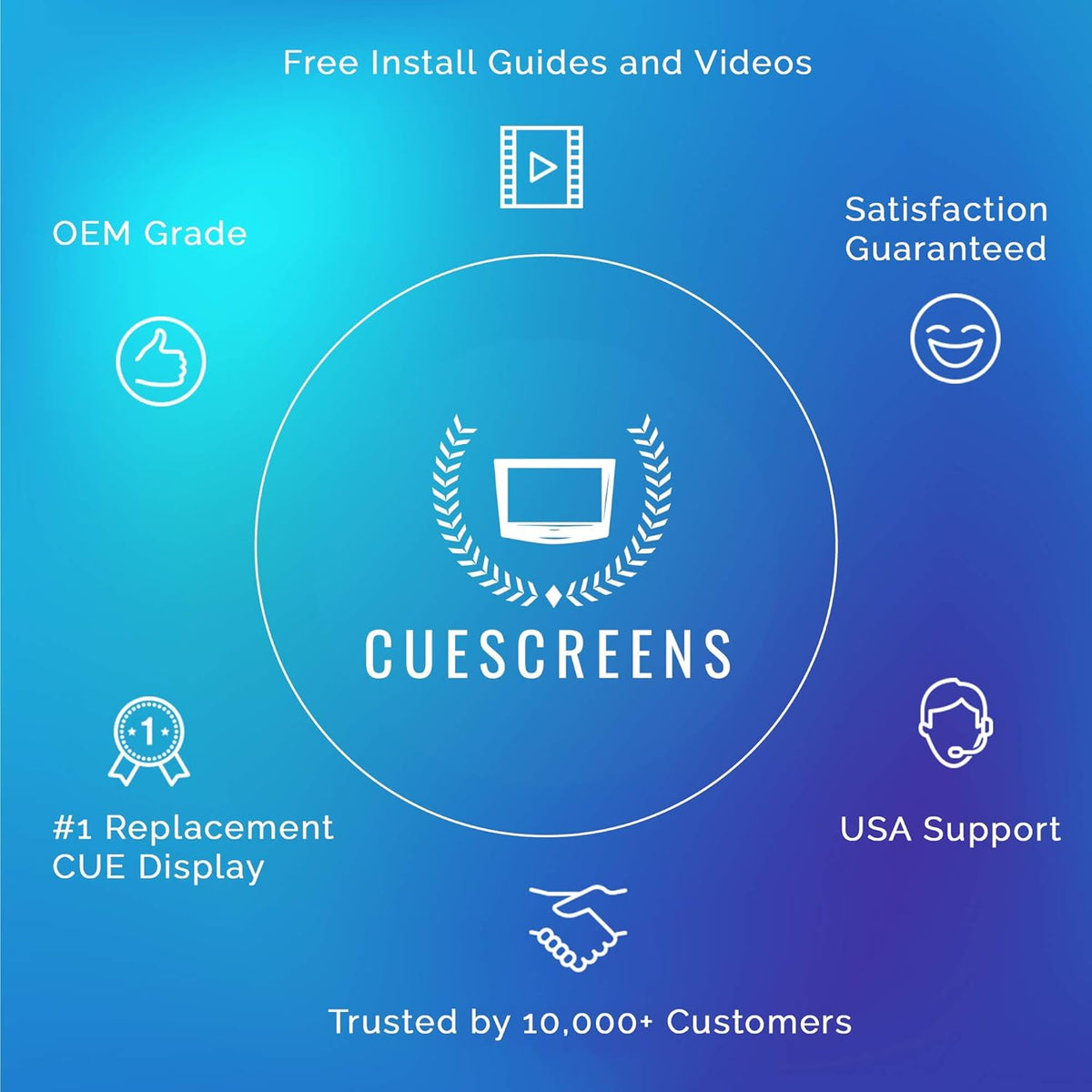 Cadillac CUE Replacement Touch Screen Display Q236822