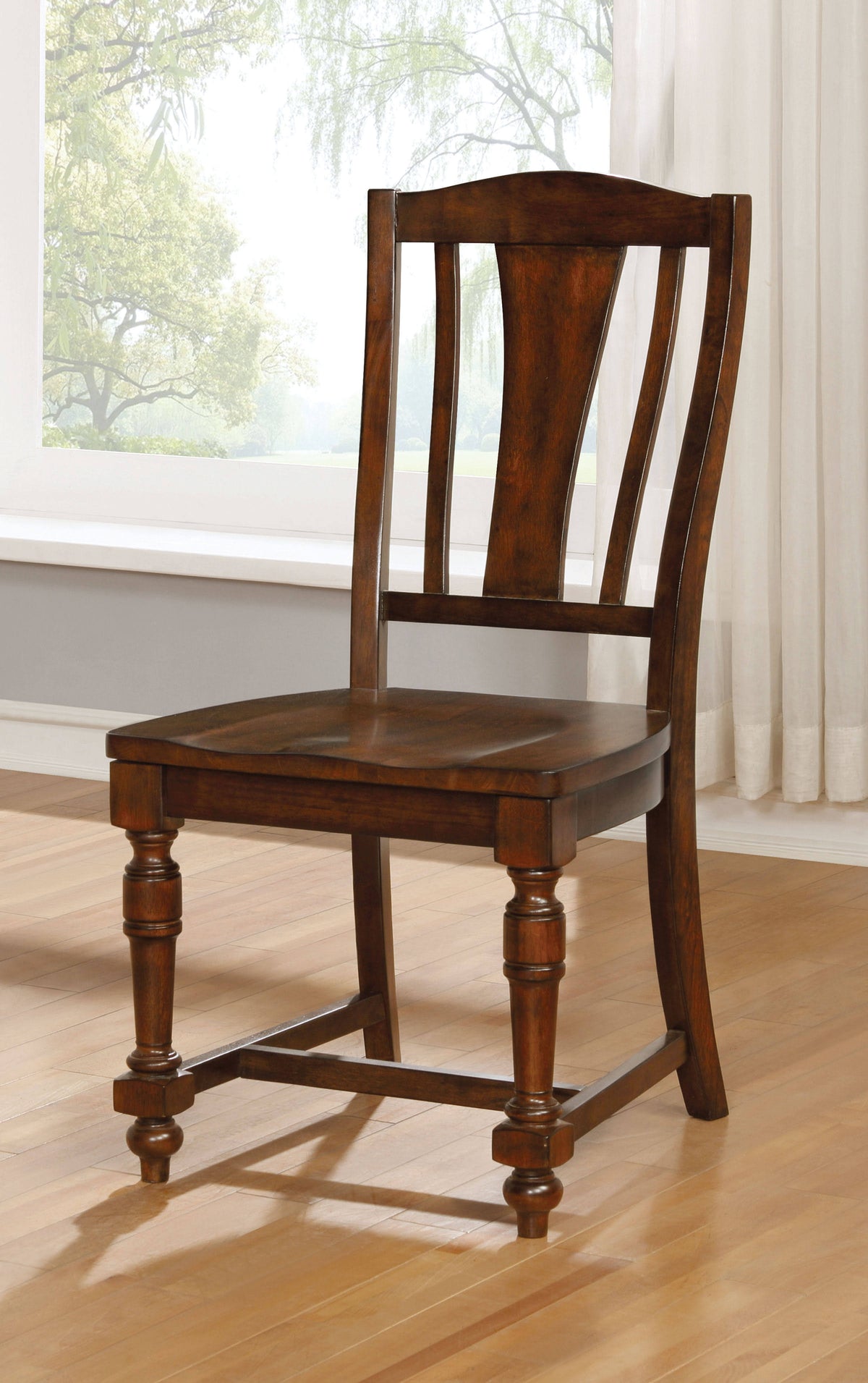 Brown Cherry Set of 2 Side Chair E66834