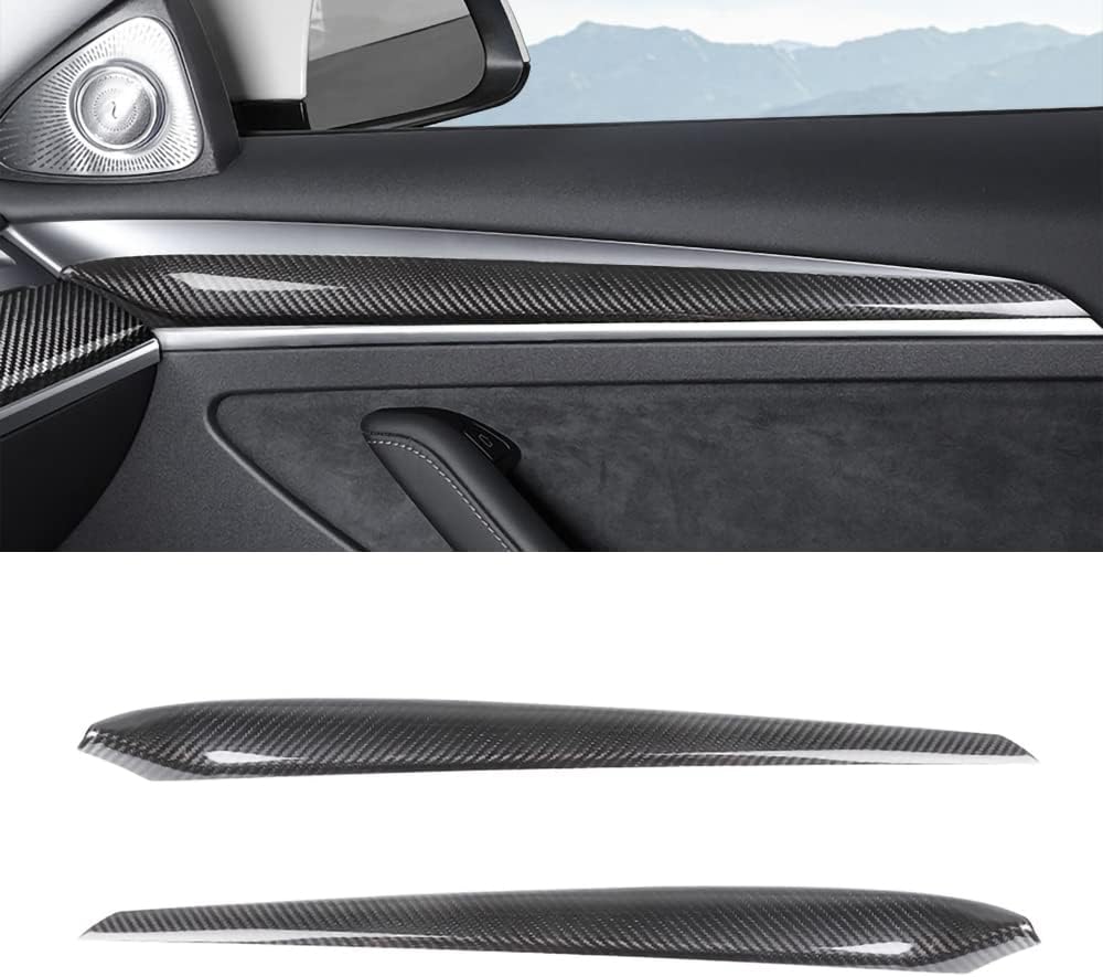 Matte and Gloss Black Carbon Fiber Dashboard Cover Wrap I1931