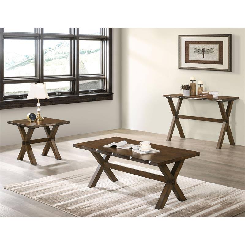Transitional Wood End Table in Walnut E741