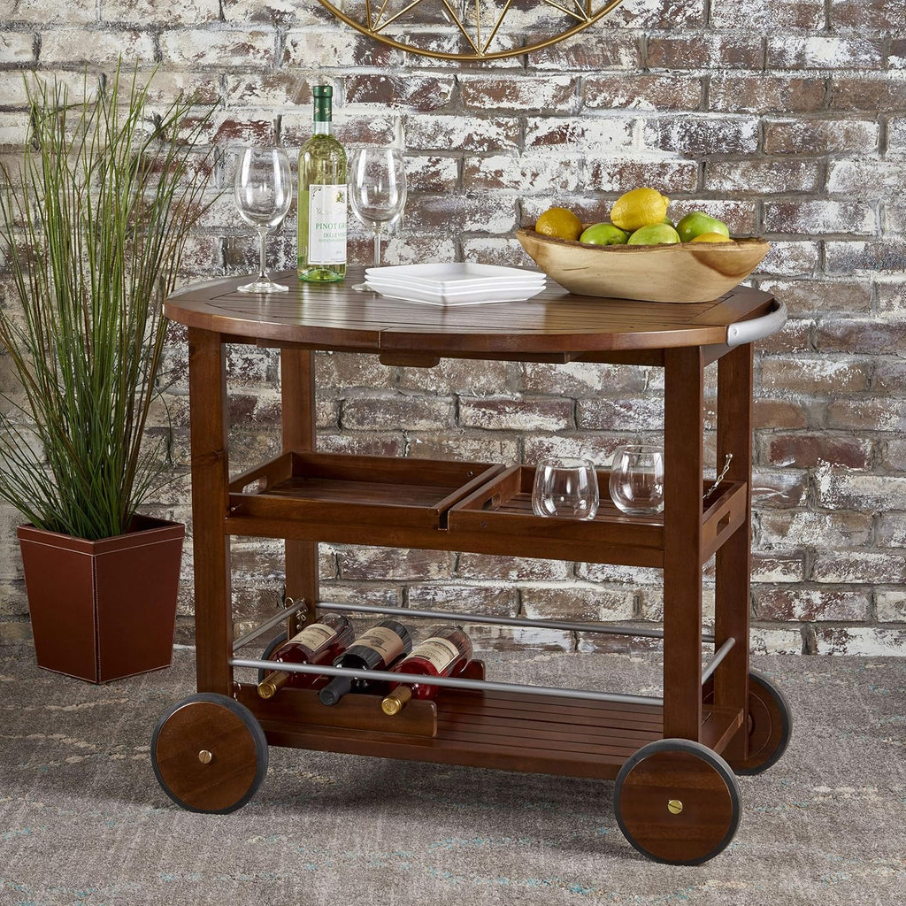 Acacia Wood Bar Cart Y616779