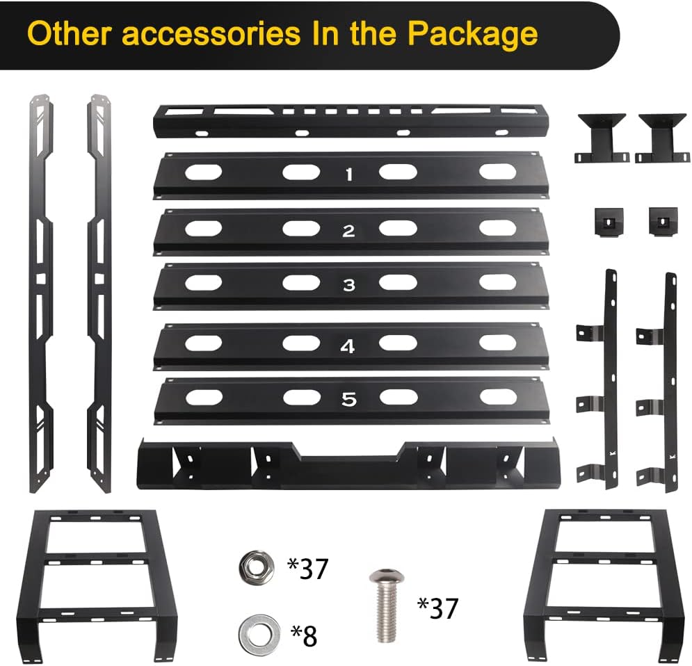Roof Rack Cargo Basket with Double Ladders 300LB Capacity Q2235