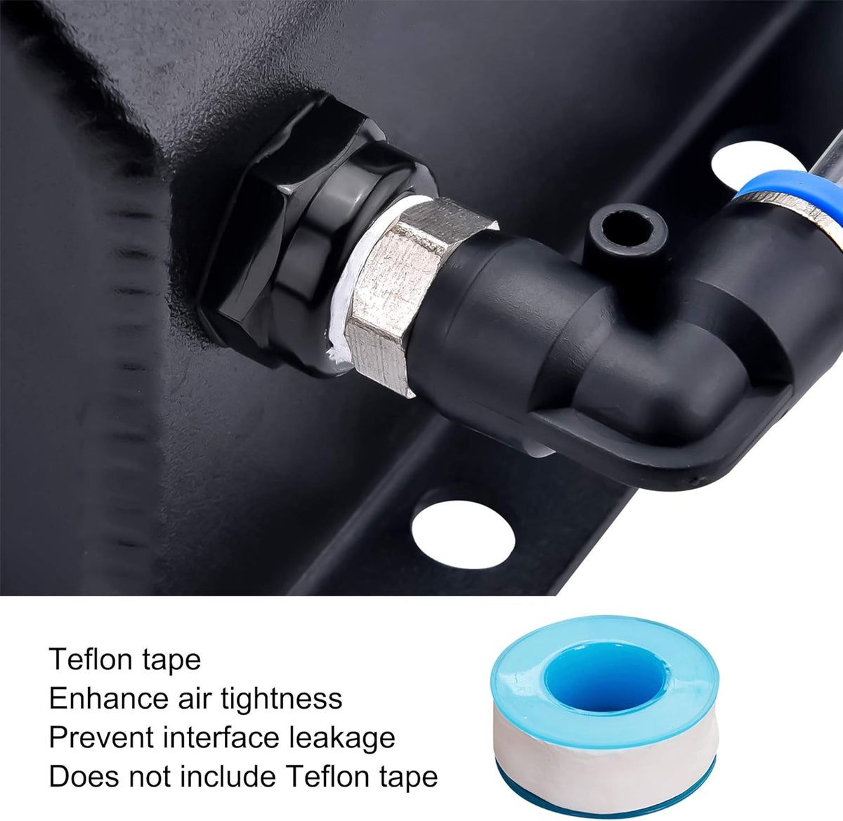 Black Universal Coolant Radiator Overflow Tank U57707