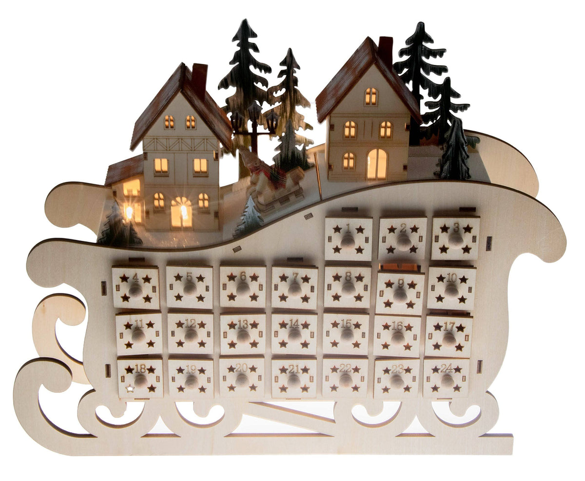 Wooden Advent Calendar U81715