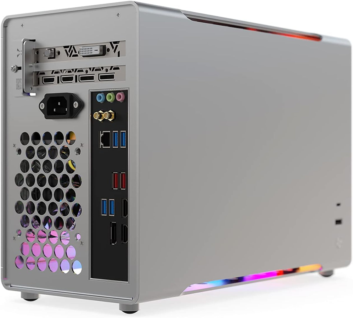 Mini ITX Aluminum Computer Case with Tempered Glass Z5181