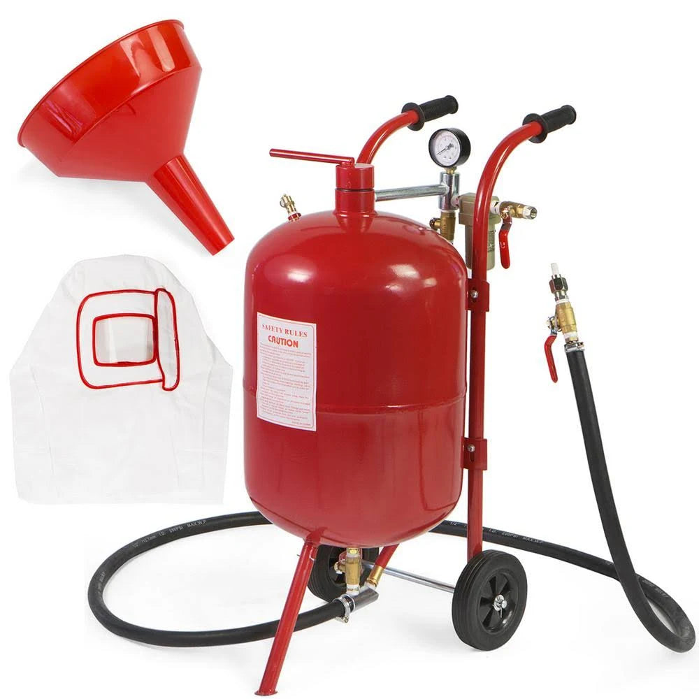 10 gal. Portable Abrasive Sandblaster Kit with Blast Gun D828491
