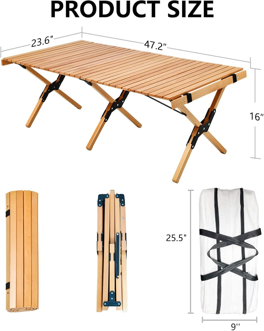 Low Folding Picnic Table with Carry Bag M63714