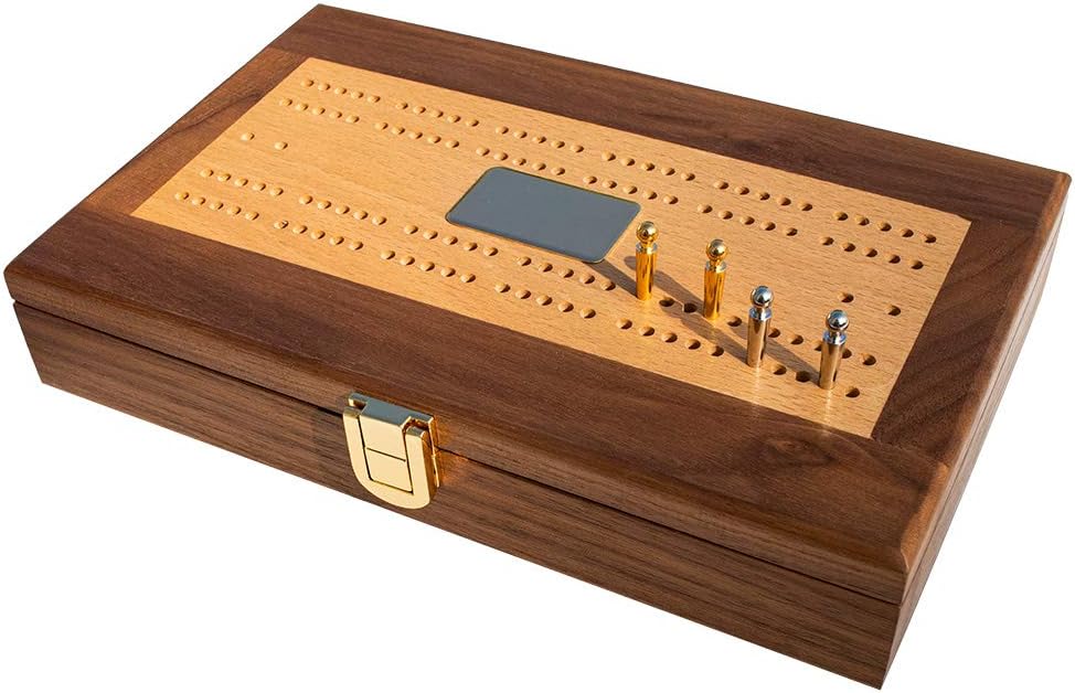 Domino Set with Walnut-Framed Beechwood Case L548087