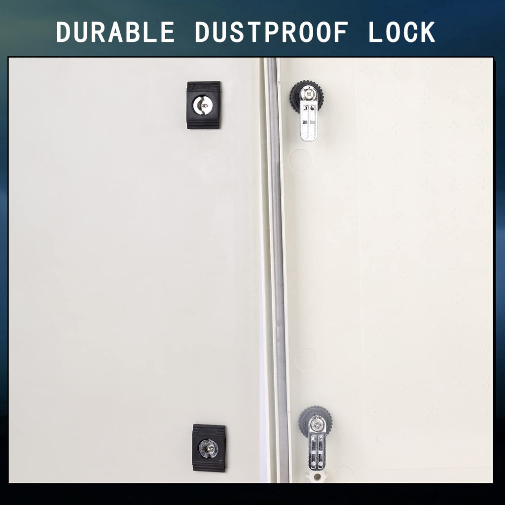 Fiberglass IP65 Weatherproof Electrical Enclosure Box with Hinges & Quarter-Turn Latches M83274