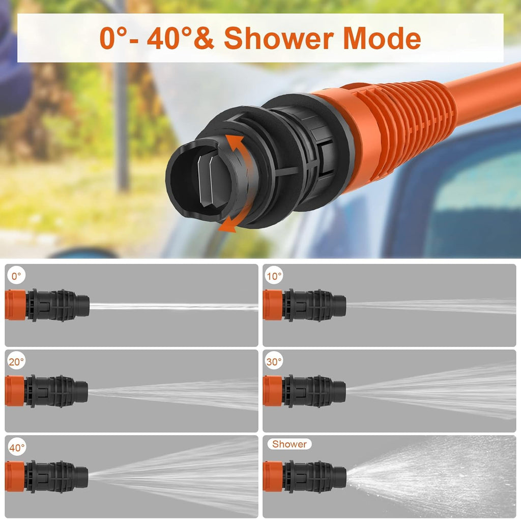 Cordless Portable Pressure Washer 580 PSI with Accessories Kit N9642
