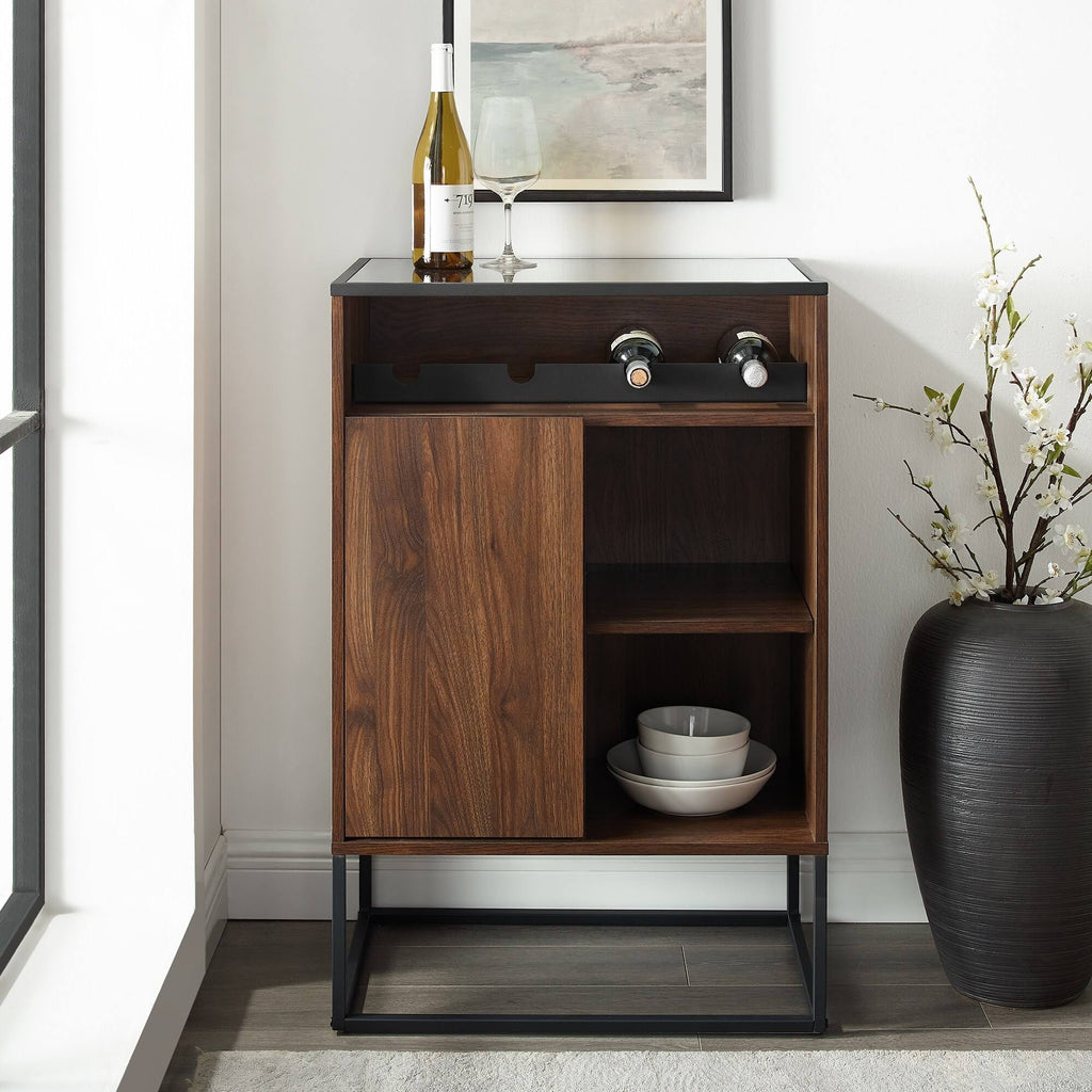 Glass Top 1-Door Bar Cabinet Q3791
