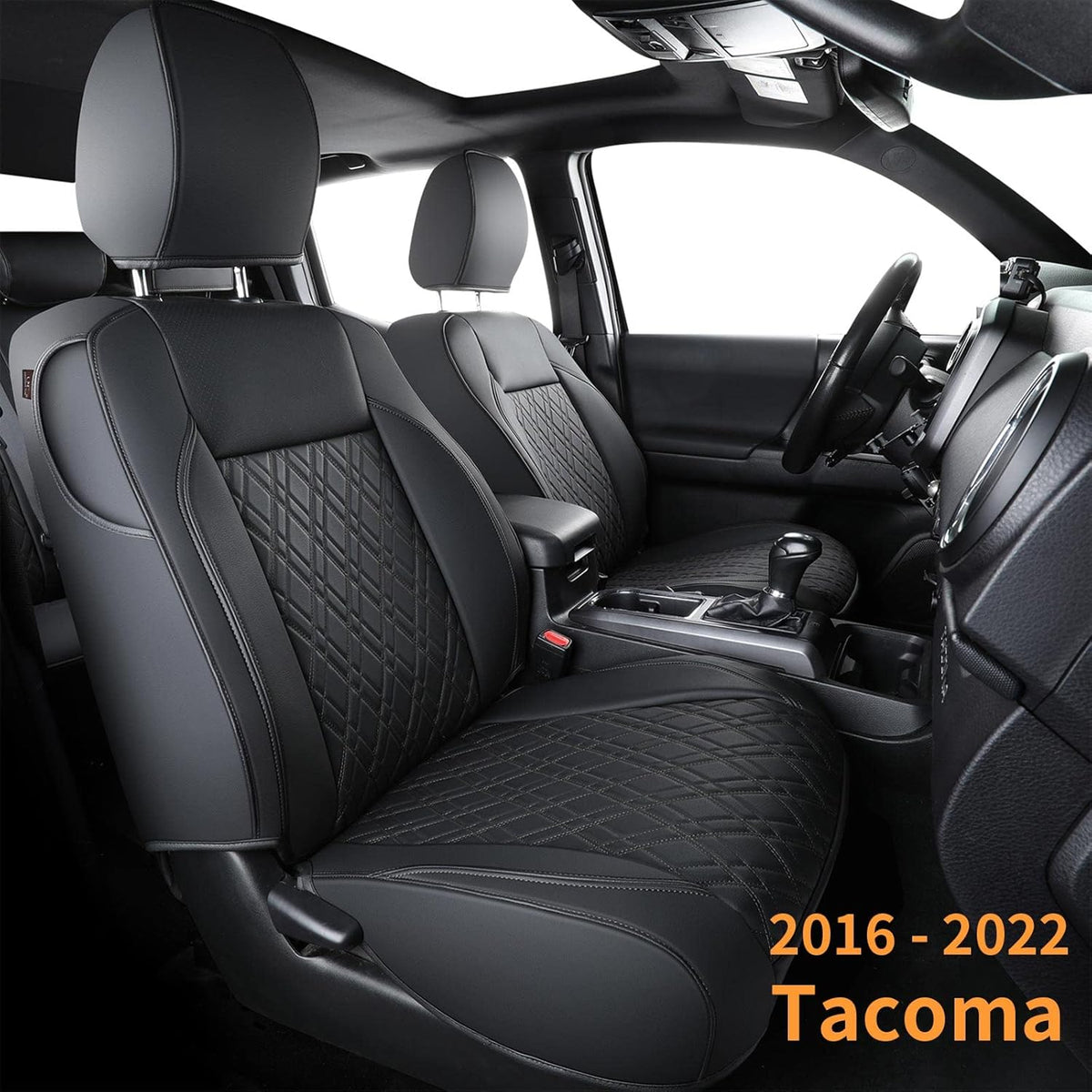 Tacoma Seat Covers Water Proof Faux Leather Full Set Black G9530
