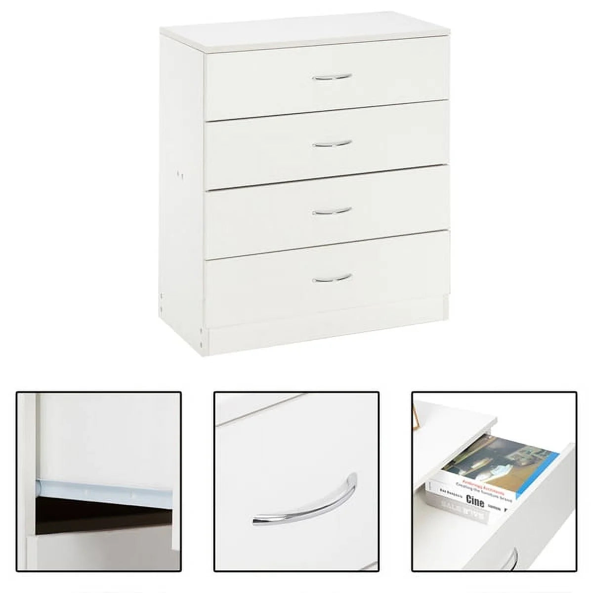 White 4 Drawer Dresser H87504