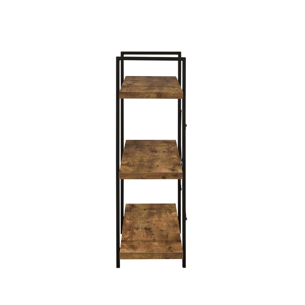 Antique Nutmeg 3-tier Open Back Bookcase A675