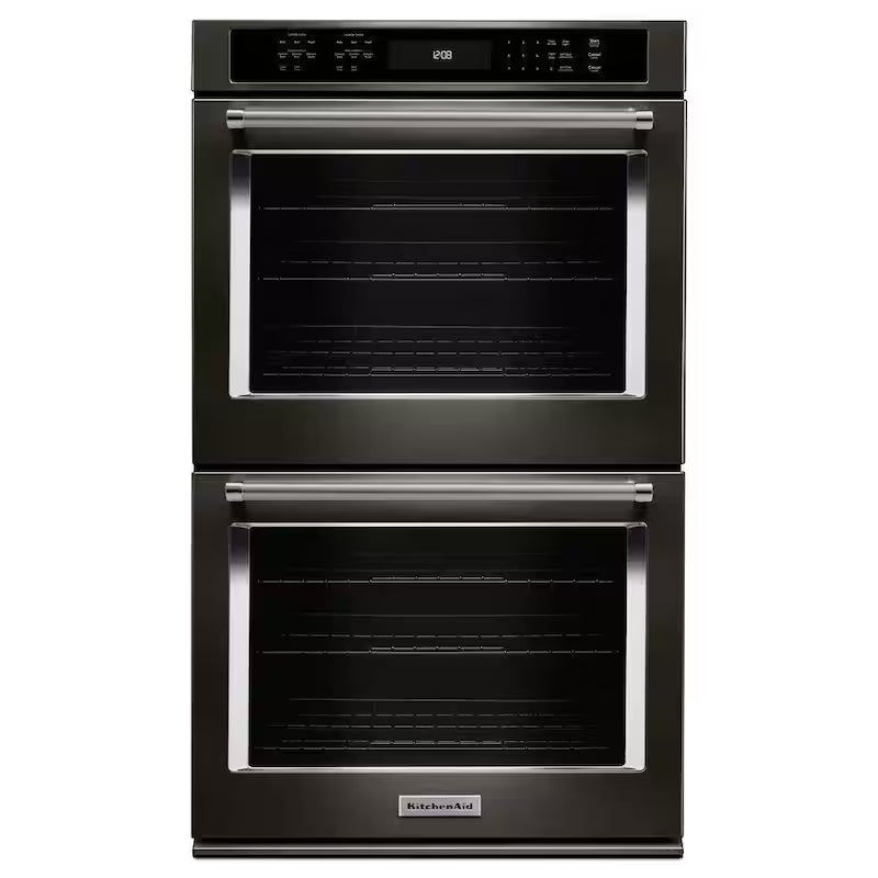 30 in. Double Electric Wall Oven Self-Cleaning Convection Black Stainless L774200