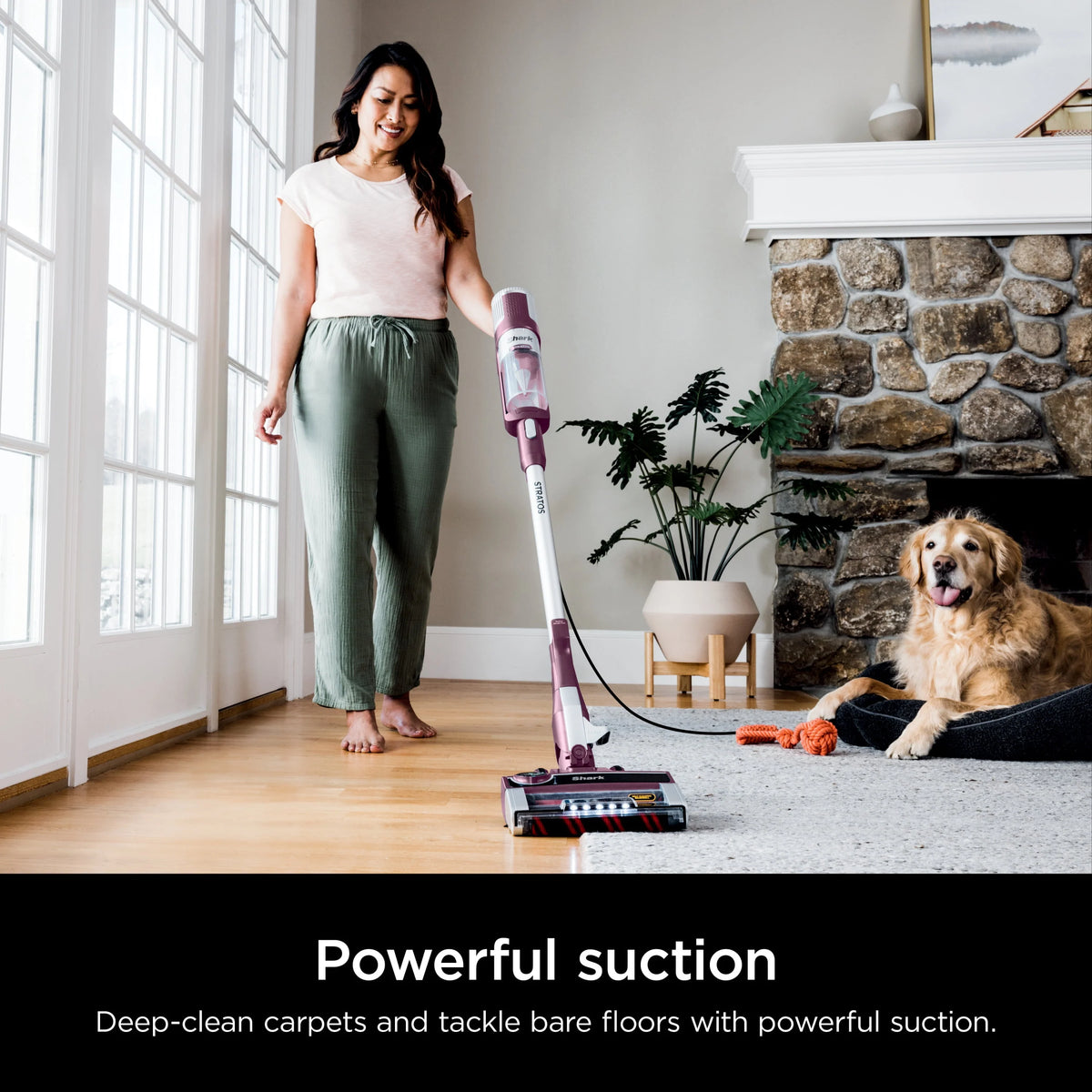 Corded Stick Vacuum with Self-Cleaning Brushroll L54130