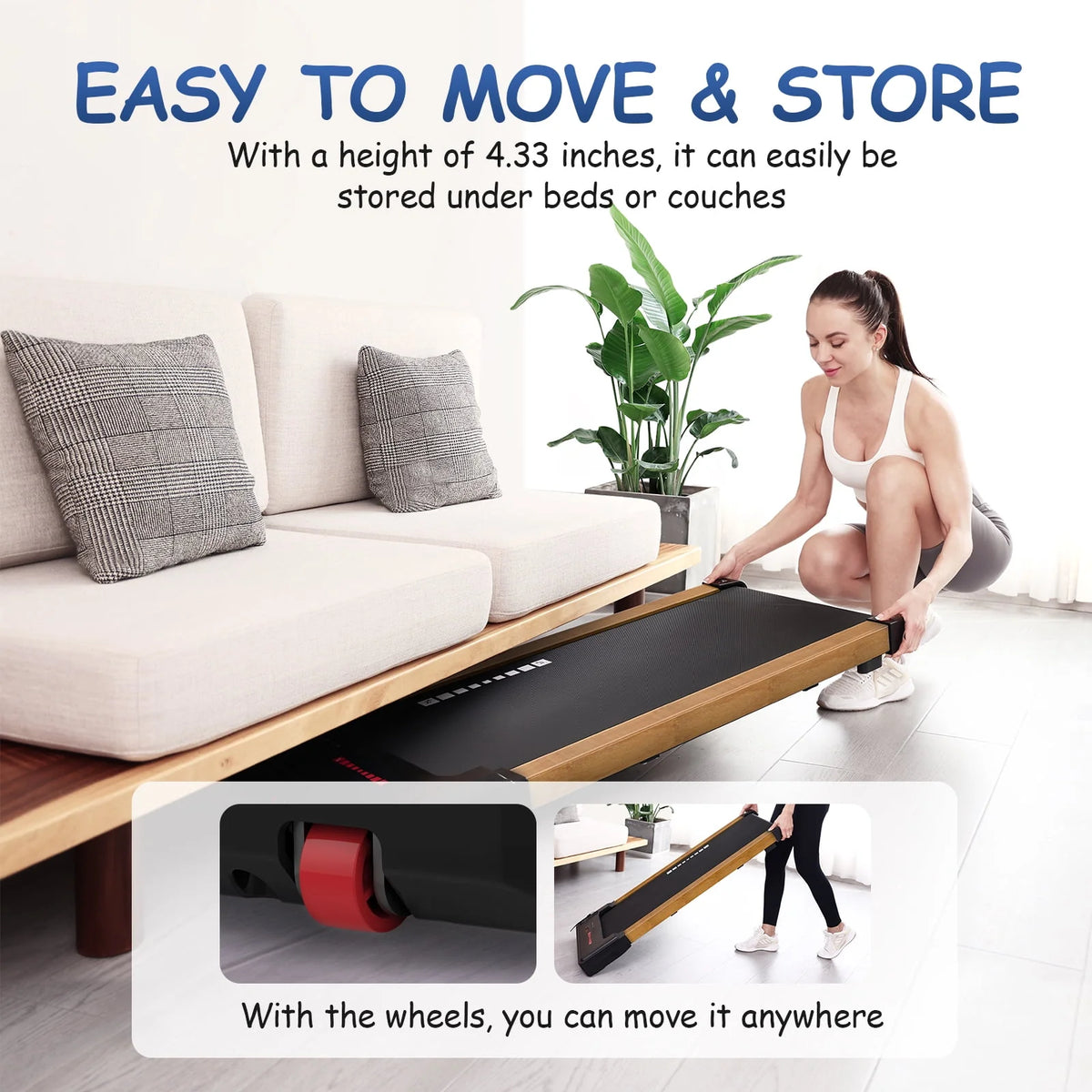 Wood 2.25HP Portable Mini Treadmill A206