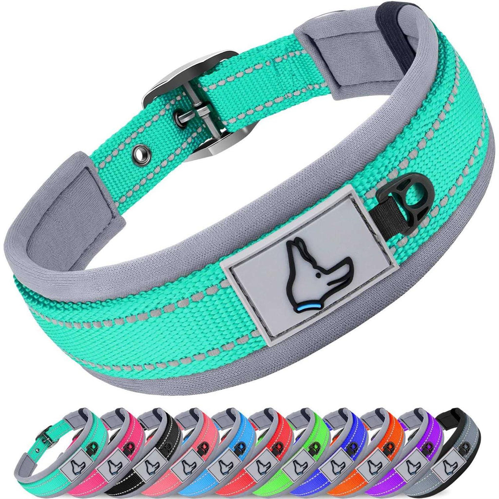 Reflective Neoprene Padded Nylon Adjustable Dog Collar U192