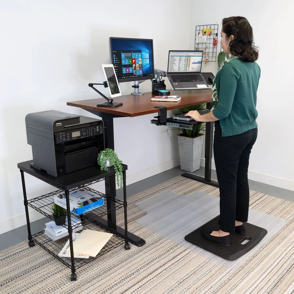 Hand Crank Standing Desk Frame with 55" Desktop I375562