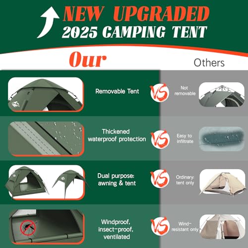 2-3 Person Waterproof Windproof Pop Up Camping Tent V334340