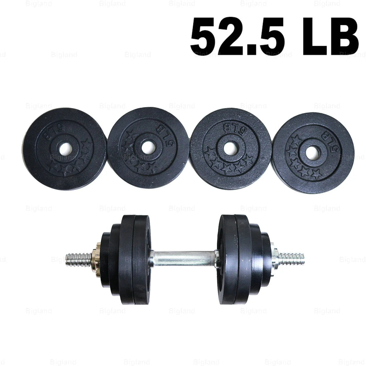 Adjustable Dumbbell Single Unit Black Plated Cast Iron Q48070