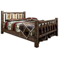 King Size Bed with Laser Engraved Elk Design J685139
