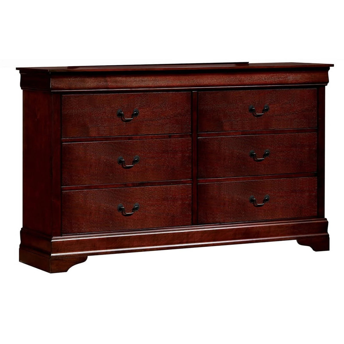 Solid Wood 6-Drawer Dresser in Cherry F3063